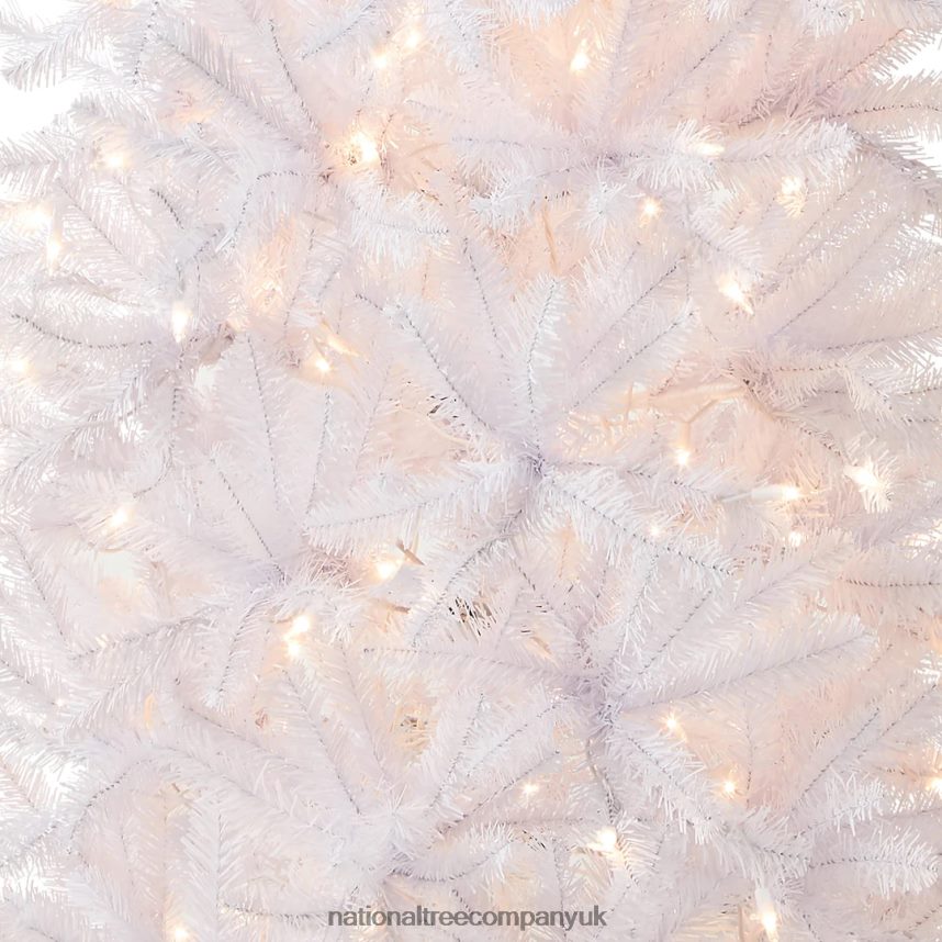 Trees | National Tree Company Artificial Pre-Lit Slim Christmas Tree White Kingswood Fir White Lights Includes Stand 7 Feet F2L4F134